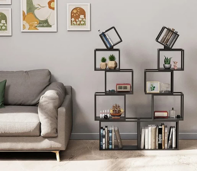 شلف و قفسه کتاب هندسی 4 باکس